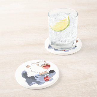 En Grès Joli dessin jouant mouton et Dessous de verre de l
