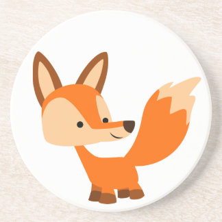 En Grès Joli Dessous de verre Cartoon Fox