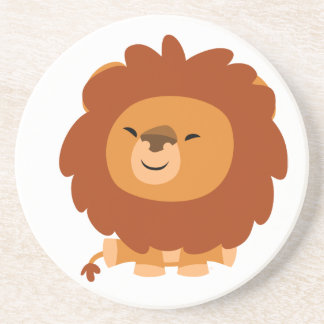 En Grès Joli Dessous de verre de Lion Cartoon