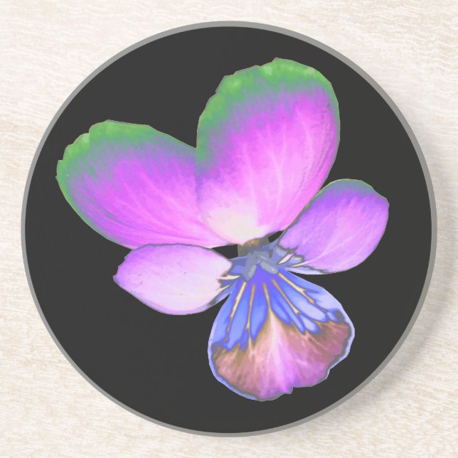 En Grès Joli Dessous de verre de Pansy (Devant)
