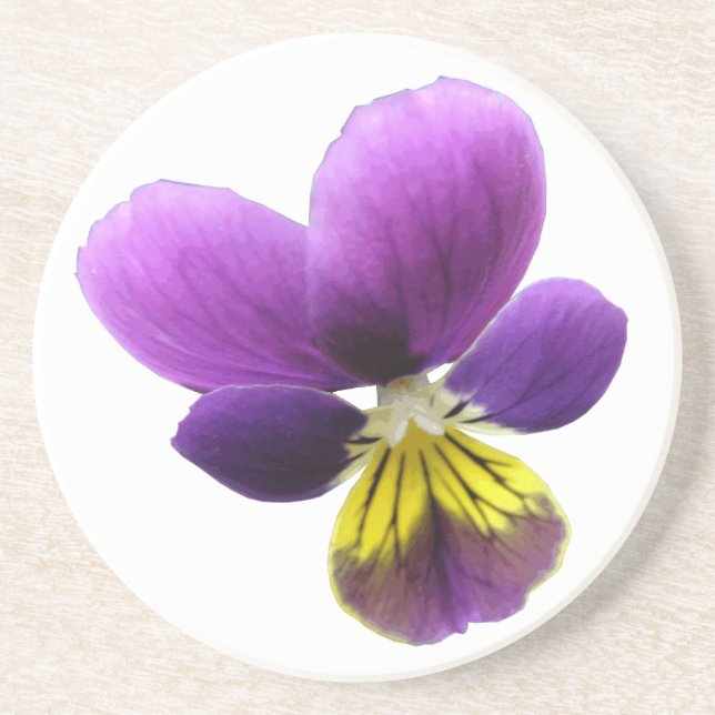 En Grès Joli Dessous de verre de Pansy (Devant)
