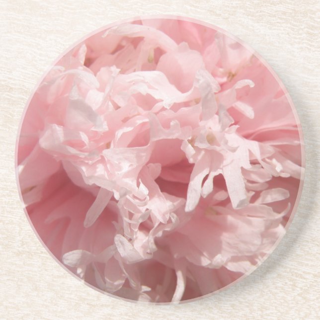 En Grès Joli Dessous de verre de pavot rose pâle (Devant)