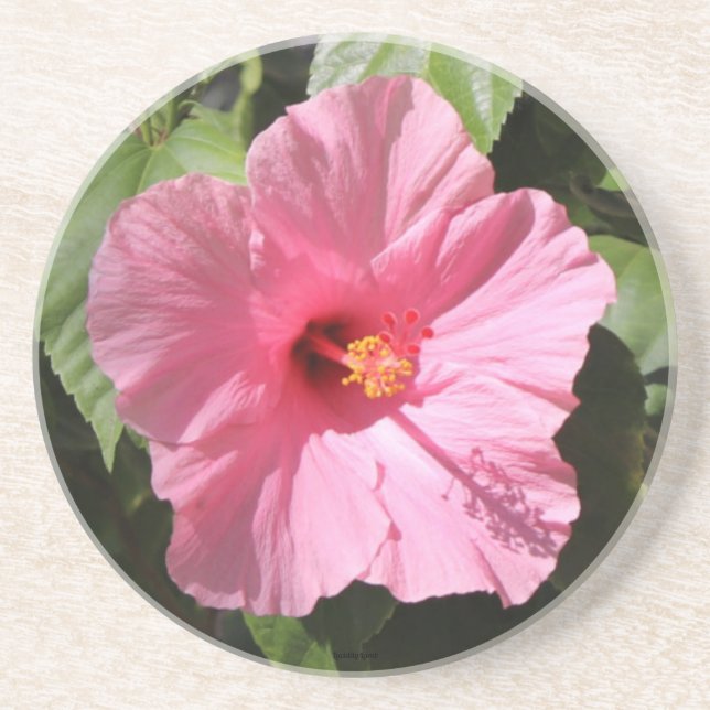 En Grès Joli Dessous de verre de pierre rose (Devant)