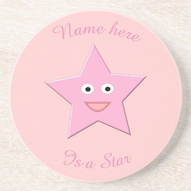En Grès Joli Dessous de verre Rose Star (Devant)