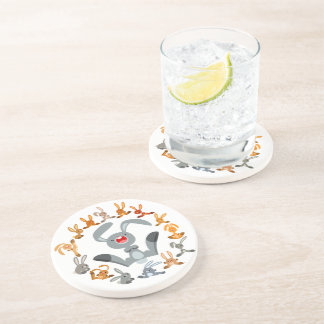 En Grès Joli lapins de dessin animé Dessous de verre Manda