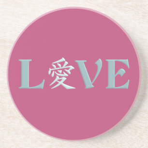 En Grès Kanji Love dessous de verre