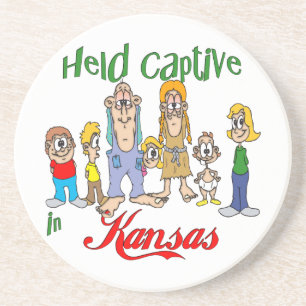 En Grès Kansas Funny Trailer Park Dessous de verre Sandsto