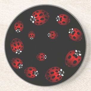 En Grès Ladybug Dessous de verre Jardin Bugs Dessous de ve