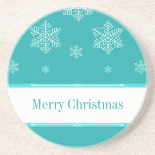 En Grès Laisse-le Dessous de verre de neige, Aqua