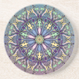 En Grès Le Dessous de verre animé de Mandala Sandstone
