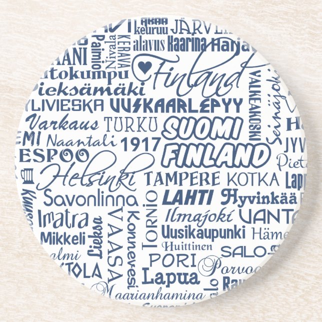 En Grès Le dessous de verre des villes finlandaises (Devant)