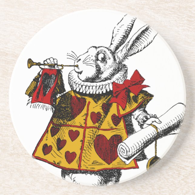 En Grès Le Dessous de verre du lapin blanc (Devant)