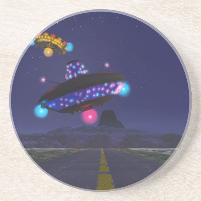 En Grès Le Dessous de verre routier extra-terrestre (Devant)