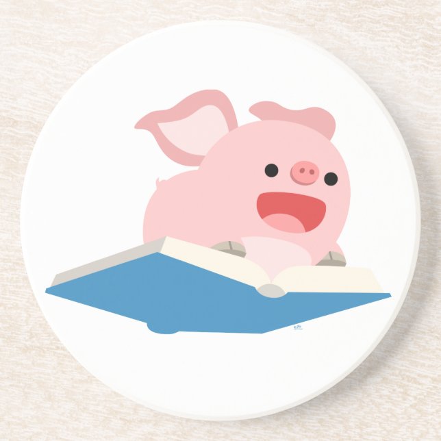 En Grès Le livre volant et le Dessous de verre de cochon d (Devant)