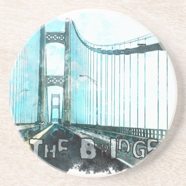 En Grès Le pont. Le pont Mackinac, Dessous de verre du Mic (Devant)