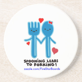 En Grès Le spooning mène aux Dessous de verre de fourrage