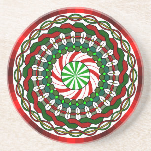 En Grès Les couleurs du Dessous de verre de Noël