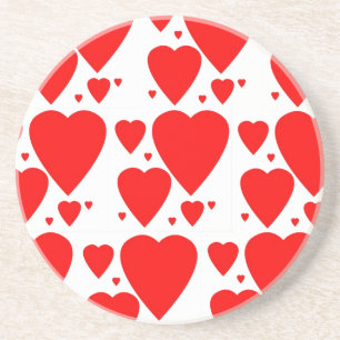 En Grès Les dessous de verre de Valentine de coeurs