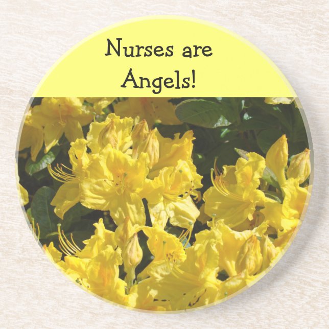 En Grès Les infirmières sont des anges ! dessous de verre  (Devant)