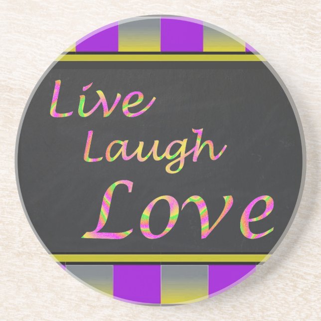 En Grès Live Laugh Love Dessous de verre (Devant)