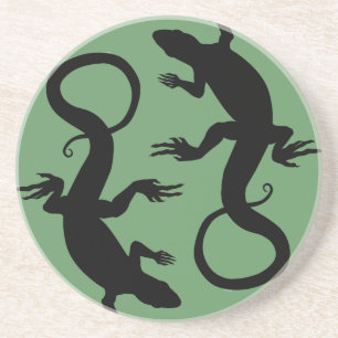 En Grès Lizard Dessous de verre Reptile Art Décor Lizard C