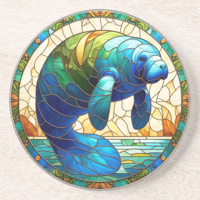 En Grès Manate #2 Dessous de verre complet du corps (Devant)