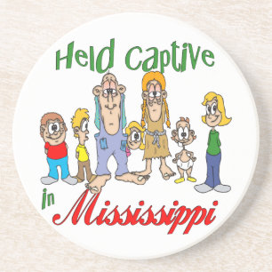 En Grès Mississippi Funny Trailer Park Dessous de verre de
