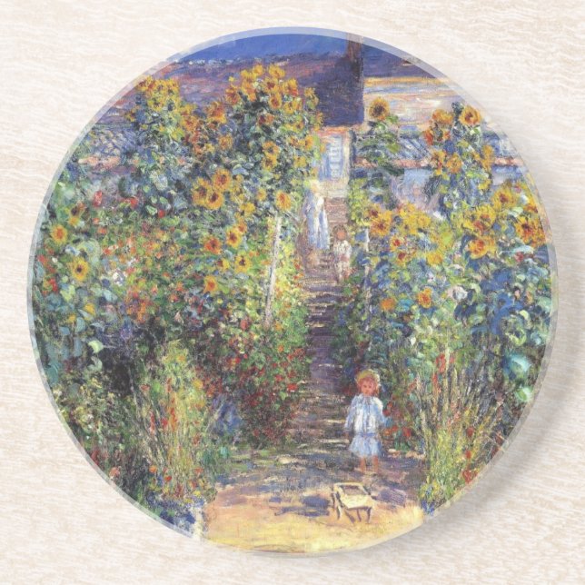 En Grès Monet, "le jardin de l'artiste dessous de verre (Devant)