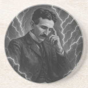 En Grès Nikola Tesla - Dessous de verre de foudre