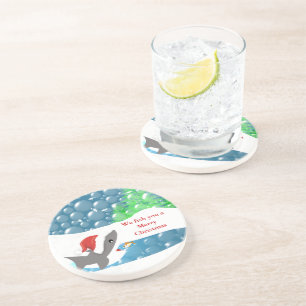 En Grès Nous vous pêchons un joyeux Dessous de verre de re