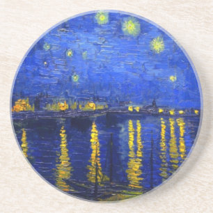 En Grès Nuit étoilée au-dessus des dessous de verre 3 du
