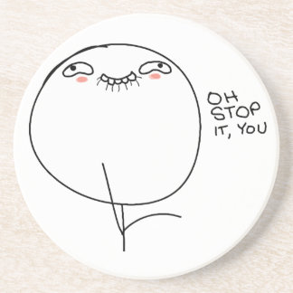 En Grès Oh arrêt il, vous - dessous de verre de prime de