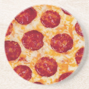 En Grès Pepperoni Pizza Hot et Yummy! Dessous de verre à b