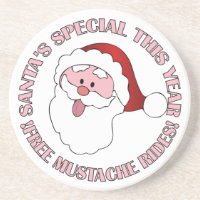 Père Noël dessous de verre des tours de moustache