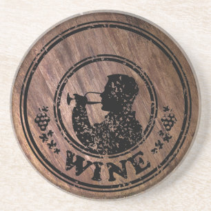 En Grès Personnaliser Dessous de verre bois et vin