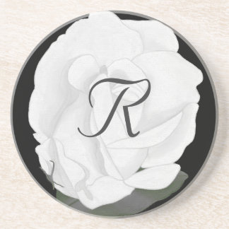 En Grès Personnaliser Dessous de verre de monogramme de ro