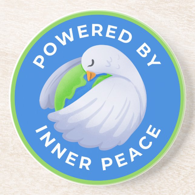 En Grès Powered by Inner Peace Dove Dessous de verre Sands (Devant)