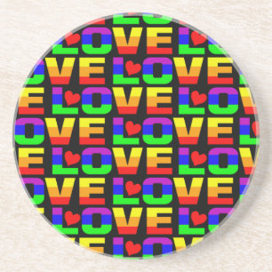 En Grès Rainbow Love dessous de verre
