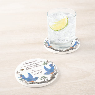 En Grès Réception Bridesmaid Dessous de verre Bluebird Vin