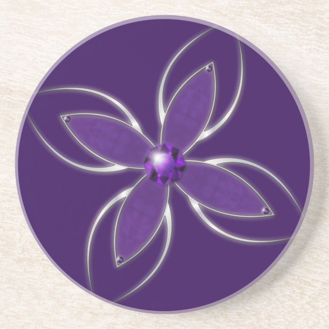 En Grès Rêver dans le Dessous de verre Amethyst (Devant)