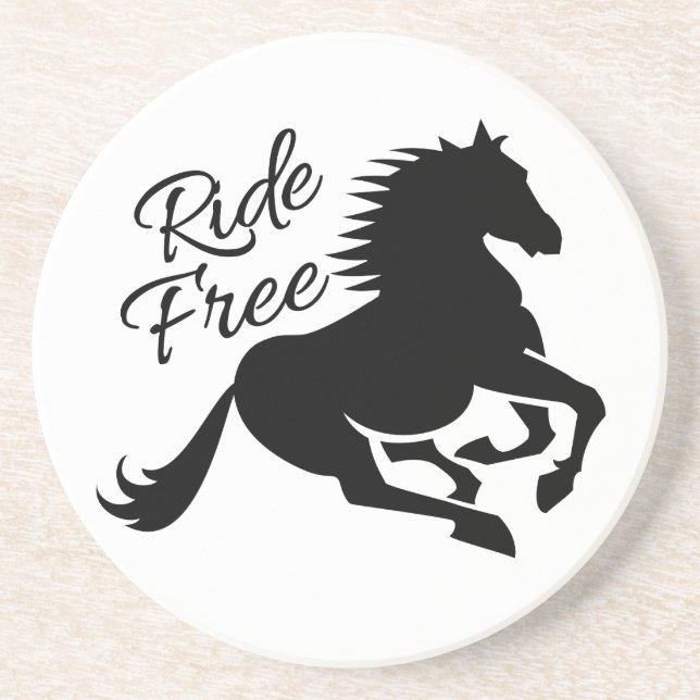 En Grès Ride dessous de verre personnalisé gratuit (Devant)