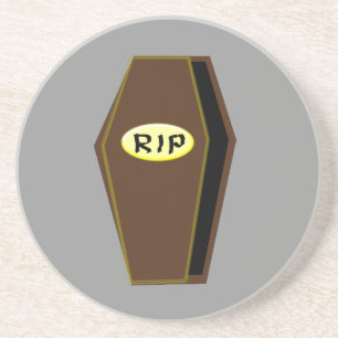 En Grès RIP Halloween Cafin de Doom Dessous de verre