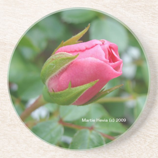 En Grès Rose Bud - Dessous de verre (Devant)