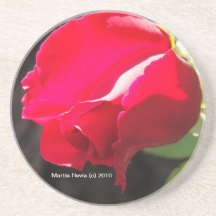 En Grès Rose rouge - Dessous de verre
