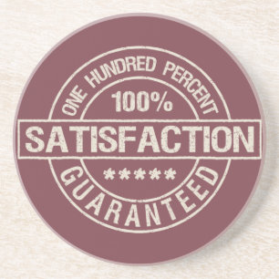 En Grès SATISFACTION dessous de verre GARANTI