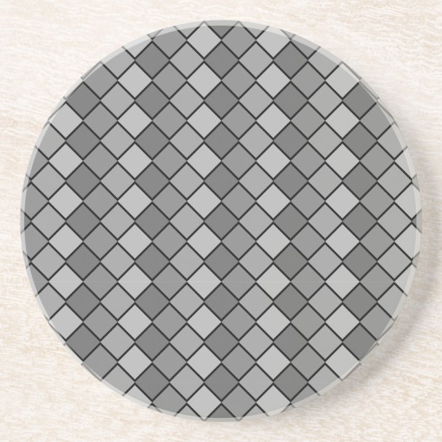En Grès Série Diamond : Dessous de verre gris 1 de nombreu (Devant)