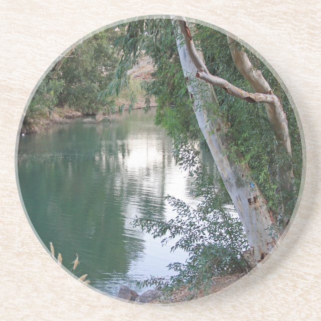 En Grès Série pittoresque — Dessous de verre de la rivière (Devant)