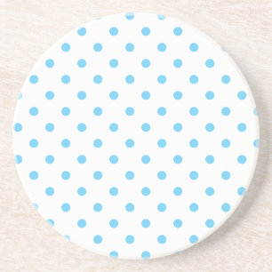 En Grès Série Polka Dot - dessous de verre bleu et blanc