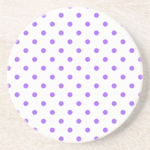 En Grès Série Polka Dot - dessous de verre violet et blanc