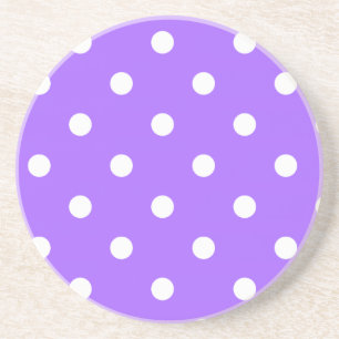 En Grès Série Polka Dot - dessous de verre violet et blanc